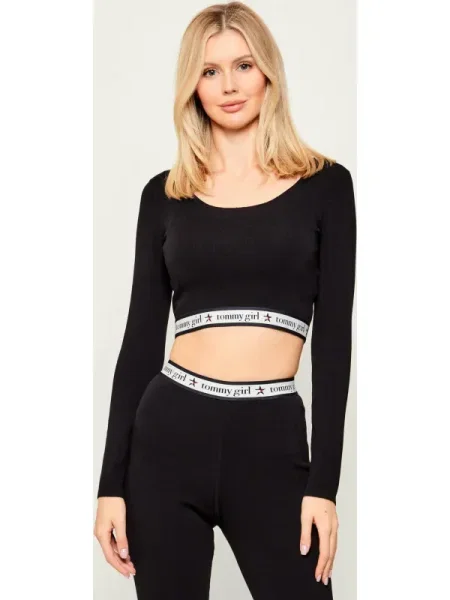 Tommy Hilfiger Pulover | Cropped Fit negru