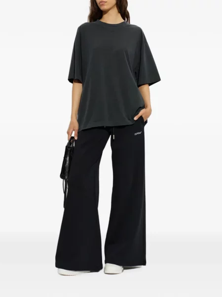Tricou Off-white cu broderie alb
