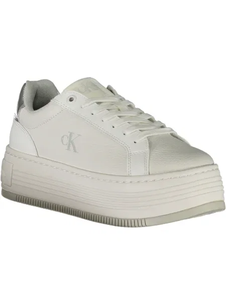 Маратонки Calvin Klein Jeans с дантела бяло