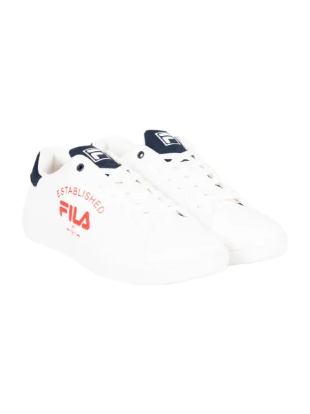 Sneakersy Fila skórzane z logo białe