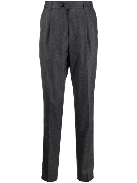 Plisované kalhoty Brunello Cucinelli šedé