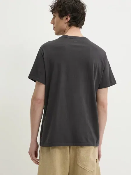 Tričko Levi's GRAPHIC CREWNECK TEE s potiskem šedá