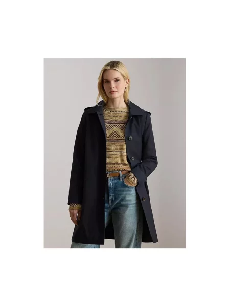 Lauren Ralph Lauren płaszcz granatowy przejściowy niebieski