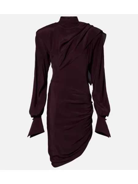 Rochie Mugler drapată bordo