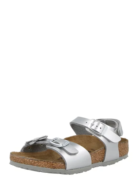 Sandály Birkenstock Rio As Flowers S Stříbrná
