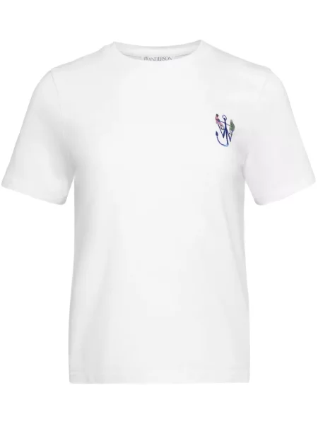 Tricou Jw Anderson cu broderie alb