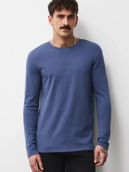 Лонгслив Medicine с принтом синий