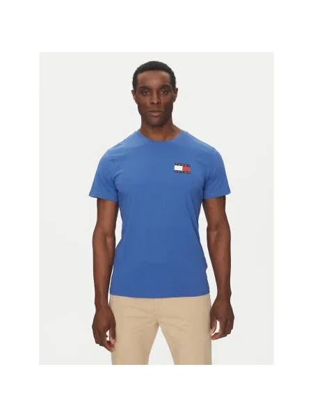 Tommy Jeans Póló Essential Slim Fit kék