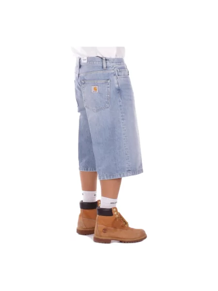 Krótkie szorty jeansowe Carhartt Wip niebieskie