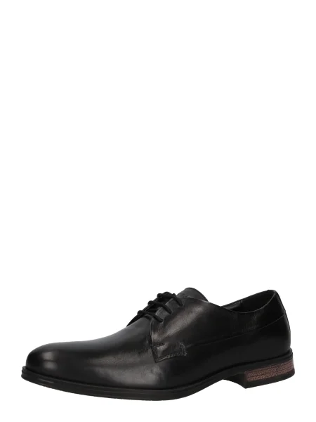 JACK & JONES Pantofi cu șireturi negru