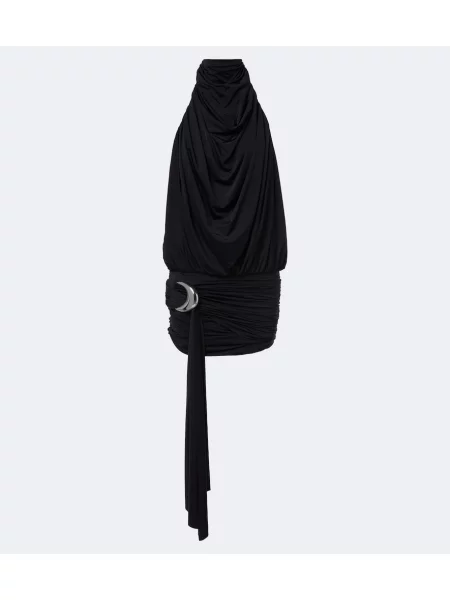 Rochie De La Vali din jerseu drapată negru