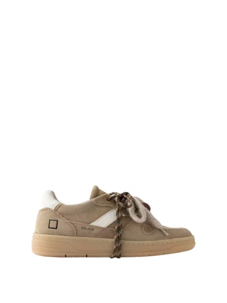Sneakersy D.a.t.e. zamszowe beżowe