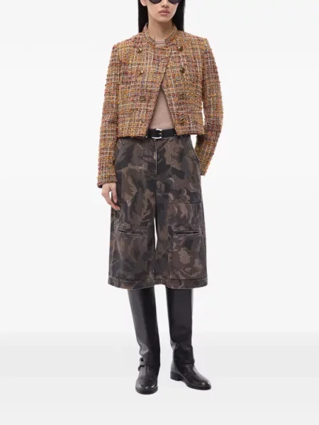 Μπουφάν Pinko tweed καφέ