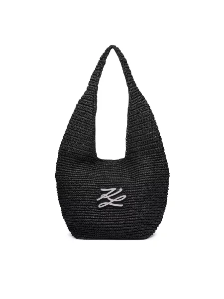 Karl Lagerfeld geantă hobo pentru femei K/AUTOGRAPH negru