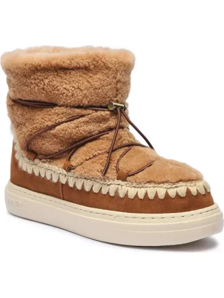 MOU Bocanci Eskimo | piele întoarsă | lână maro