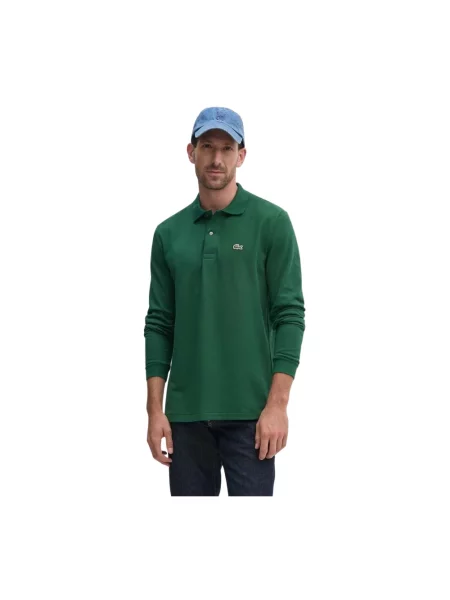 Lacoste longsleeve gładki zielony