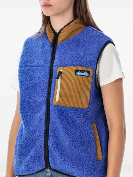Vestă Kavu de catifea cord albastru