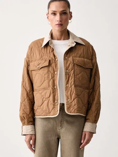 Weekend Max Mara jachetă reversibilă pentru femei WKDSUGHERO bej