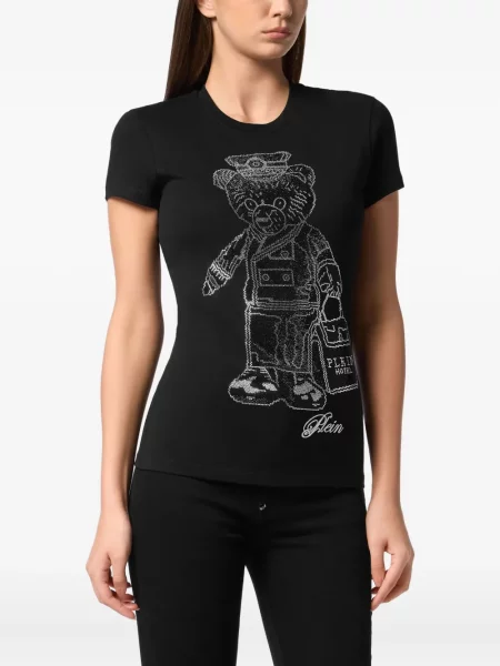 Tricou Philipp Plein de cristal negru