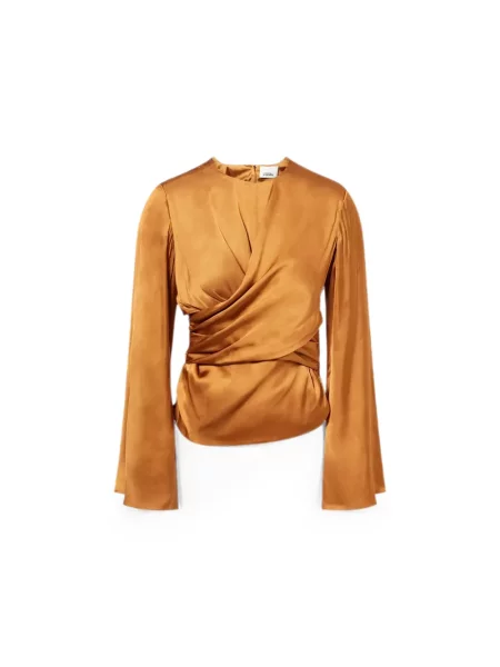 Lung bluză Isabel Marant drapată maro
