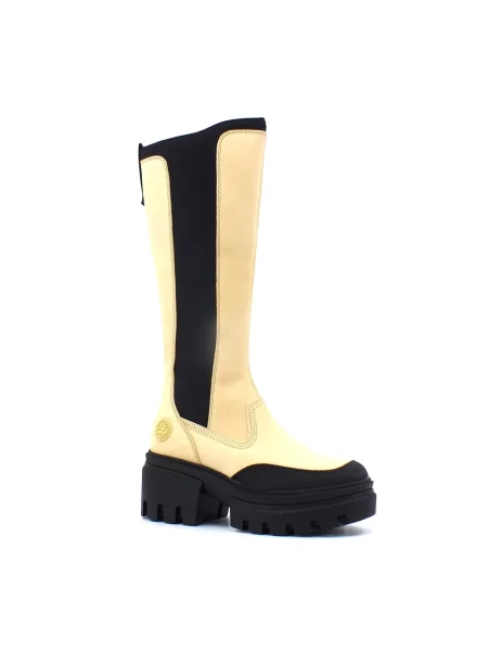 Muszkieterki Timberland skórzane beżowe