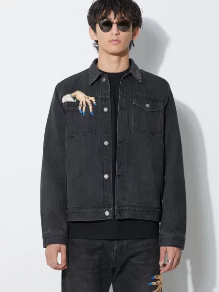 Undercover geaca jeans Blouson barbati de tranzitie negru