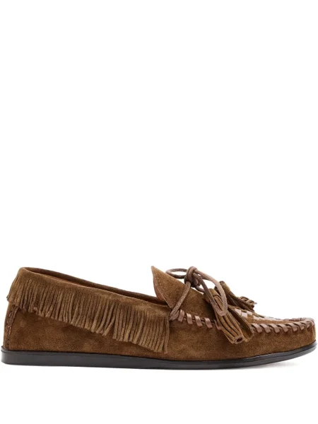 Pantofi loafer Marant Etoile cu franjuri maro
