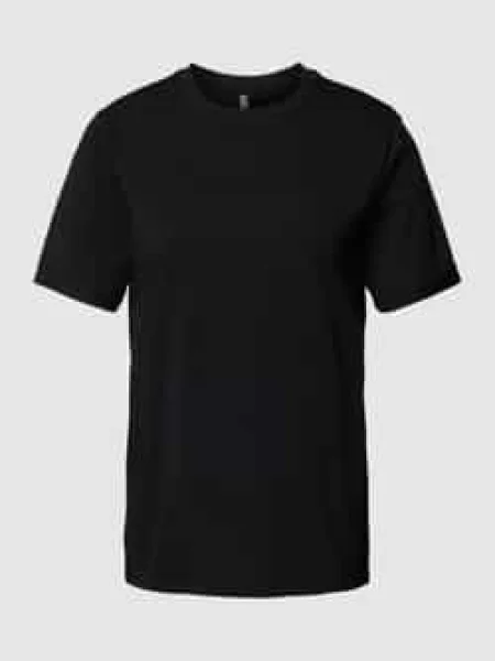 T-shirt w jednolitym kolorze model ‘RIA’ Pieces czarna