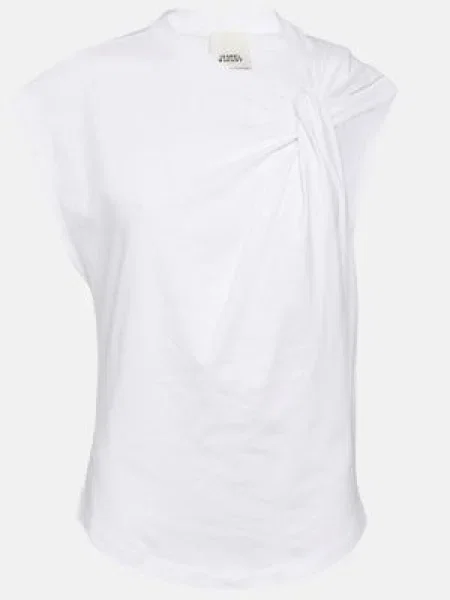 Tricou Isabel Marant din jerseu alb