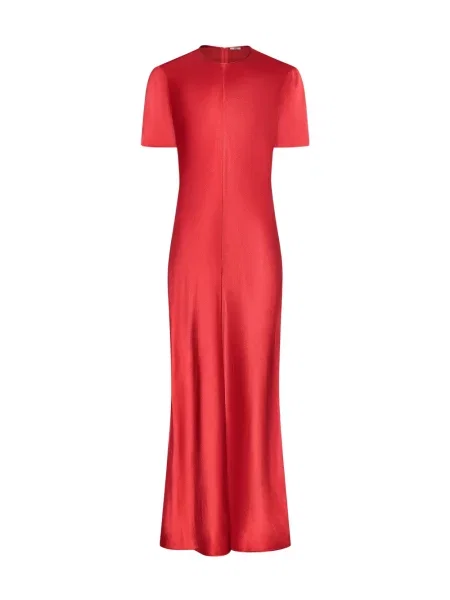 Rochie maxi Fforme din satin roșu