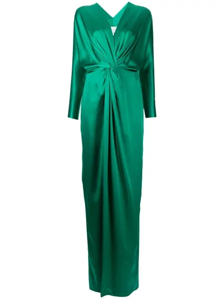 Rochie Michelle Mason de mătase verde