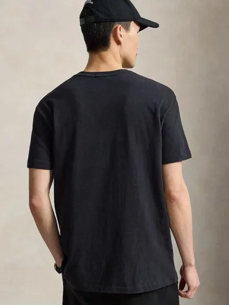 Polo Ralph Lauren tricou basic pentru bărbați din negru