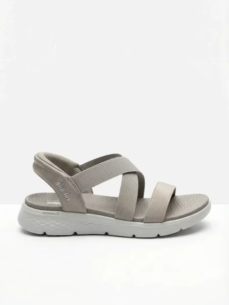 Wsuwane sandały Sketchers brązowe