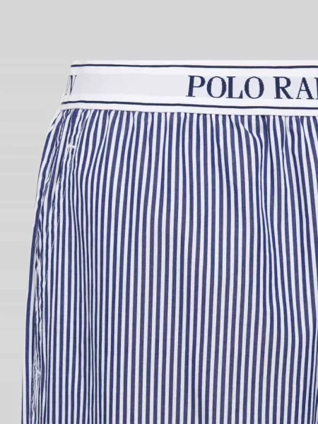 Spodnie od piżamy z elastycznym z logo Polo Ralph Lauren granatowe