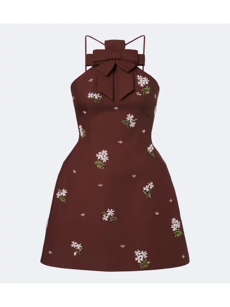 Rochie Shushu/tong cu gât halter maro