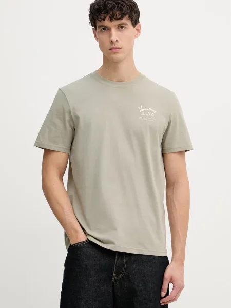 Karl Lagerfeld Tricou Vacances kaki / alb verde