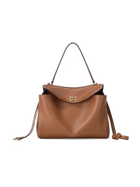 Torebka Balenciaga skórzana brązowa