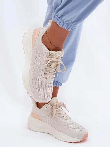 Tenisky Evento na platformě béžové