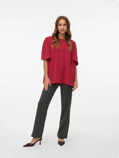 VERO MODA Nohavice VMZAMIRA jedľová