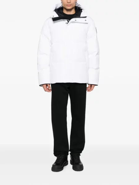 Palton Canada Goose cu autograf alb
