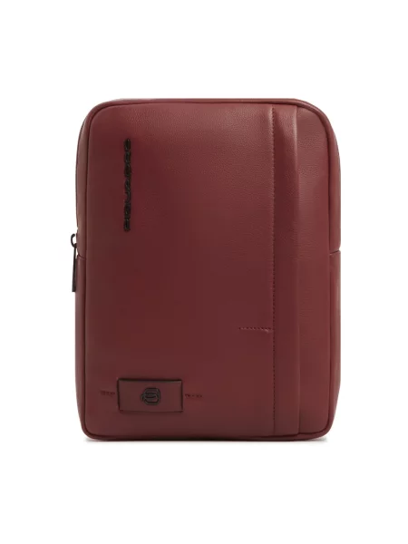 Torba crossbody Piquadro skórzana czerwona