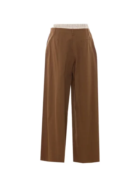 Pantaloni Eleh cu cordon maro