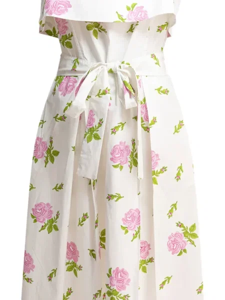 Rochie midi La Maison Talulah cu imagine până la genunchi de costum alb