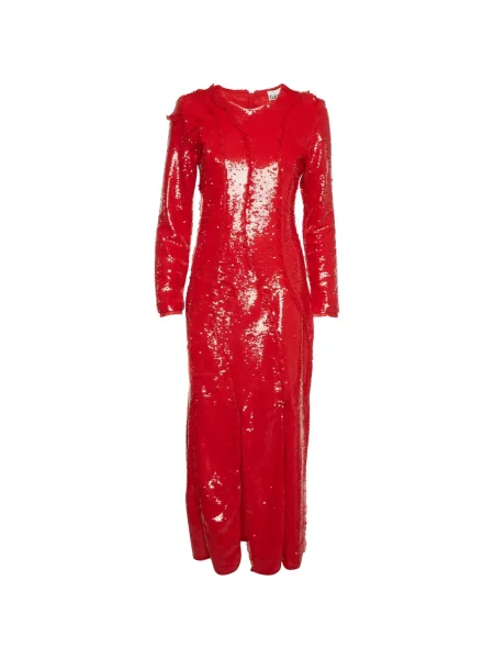 Lung rochie maxi Ganni roșu