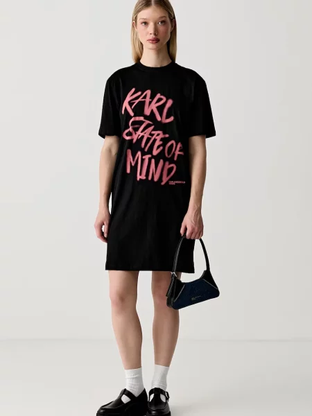 Karl Lagerfeld Jeans rochie din negru