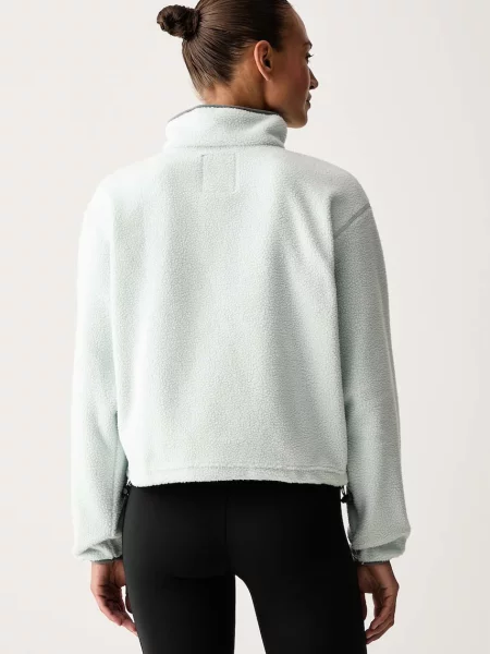 Bluza polarowa Columbia Helvetia II Cropped Half Snap Fleece tea light/dark stone zielona