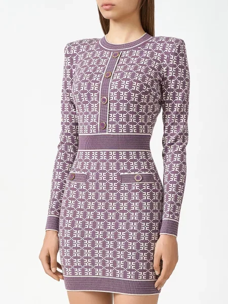 Платье Elisabetta Franchi фиолетовое