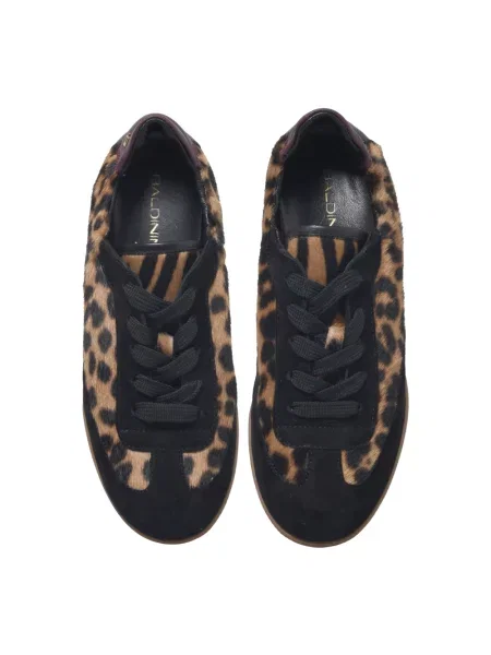 Sneakersy Baldinini skórzane w panterkę beżowe