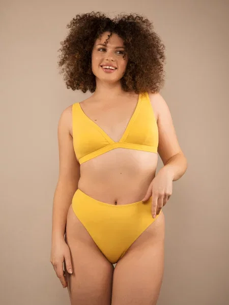 Верхня частина купальника brabrabra поліамід/еластан жовтий