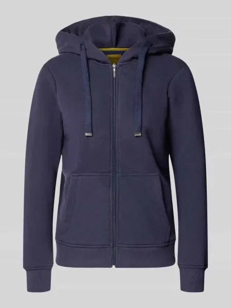 Bluza rozpinana o kroju regular fit z mieszanki bawełny Christian Berg Woman granatowa